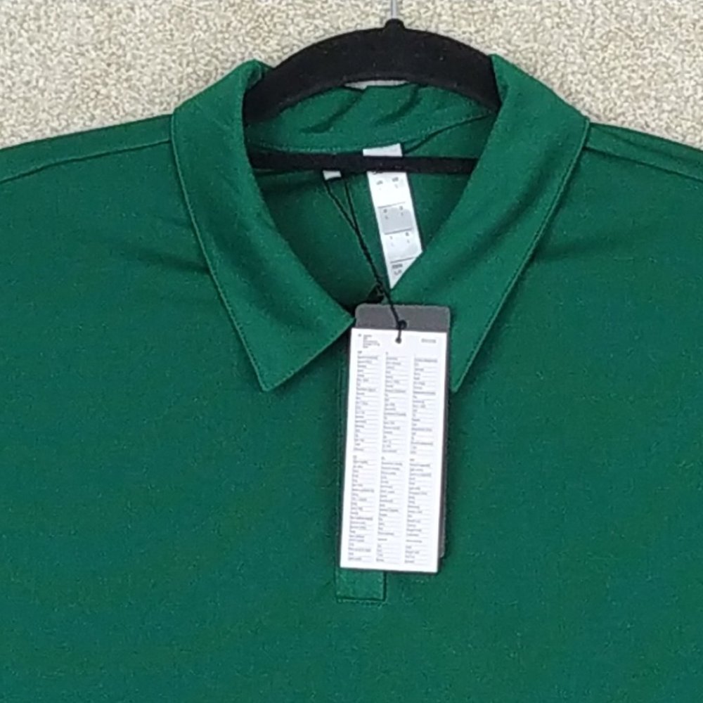 Adidas Golf Ladies Performance Polo Shirt UK Size Large Green Short Sleeve New - Picture 7 of 16